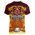 PNG Port Moresby Vipers Rugby Women V Neck T Shirt Fire Vipers Mix PNG Bird Polynesian Tattoo LT03 - Polynesian Pride