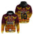 Custom PNG Port Moresby Vipers Rugby Hoodie Fire Vipers Mix PNG Bird Polynesian Tattoo LT03 - Polynesian Pride