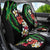 Hawaiian Tropical Flowers and Maile Pikake Car Seat Cover Polynesian Tribal Pattern Black Color