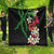 Hawaiian Tropical Flowers and Maile Pikake Quilt Polynesian Tribal Pattern Black Color