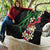 Hawaiian Tropical Flowers and Maile Pikake Quilt Polynesian Tribal Pattern Black Color