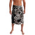 Hawaiian Tropical Flowers and Maile Pikake Lavalava Polynesian Tribal Pattern Grayscale Mode