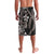 Hawaiian Tropical Flowers and Maile Pikake Lavalava Polynesian Tribal Pattern Grayscale Mode