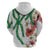 Hawaiian Tropical Flowers and Maile Pikake Hoodie Polynesian Tribal Pattern White Color