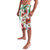 Hawaiian Tropical Flowers and Maile Pikake Lavalava Polynesian Tribal Pattern White Color