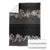 Hawaiian Tropical Flowers and Tribal Polynesian Tattoo Blanket Grayscale Mode