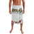 Hawaiian Tropical Flowers and Tribal Polynesian Tattoo Lavalava White Color