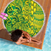 Cook Islands Vaa Polynesian Art Tattoo Beach Blanket National Color