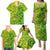 Cook Islands Vaa Polynesian Art Tattoo Family Matching Puletasi and Hawaiian Shirt National Color