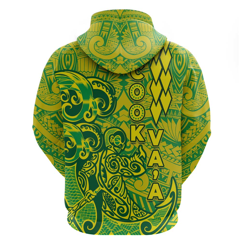 Cook Islands Vaa Polynesian Art Tattoo Hoodie National Color