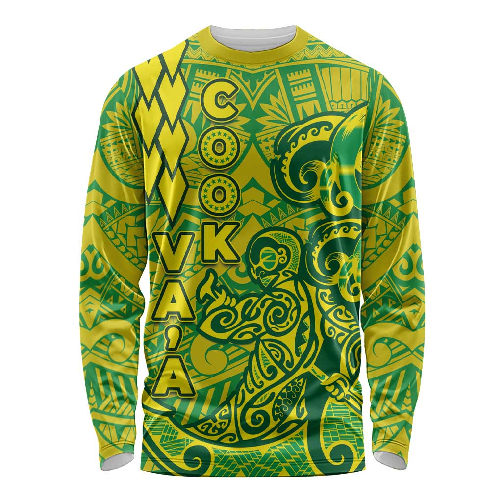 Cook Islands Vaa Polynesian Art Tattoo Long Sleeve Shirt National Color