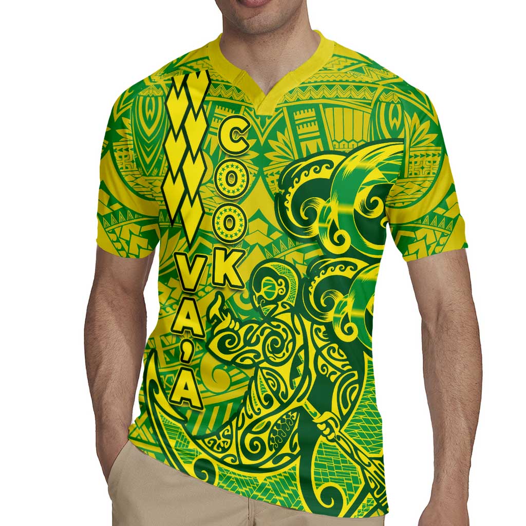 Cook Islands Vaa Polynesian Art Tattoo Rugby Jersey National Color