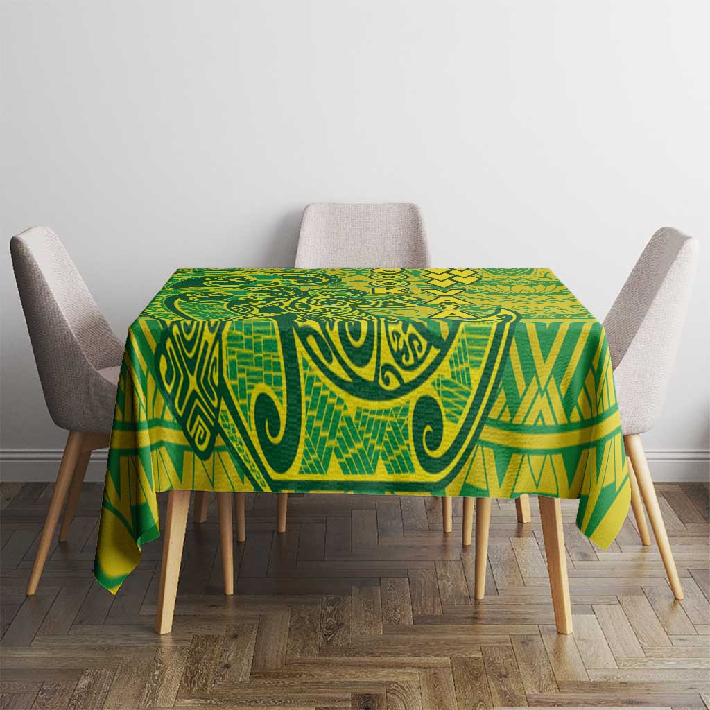 Cook Islands Vaa Polynesian Art Tattoo Tablecloth National Color
