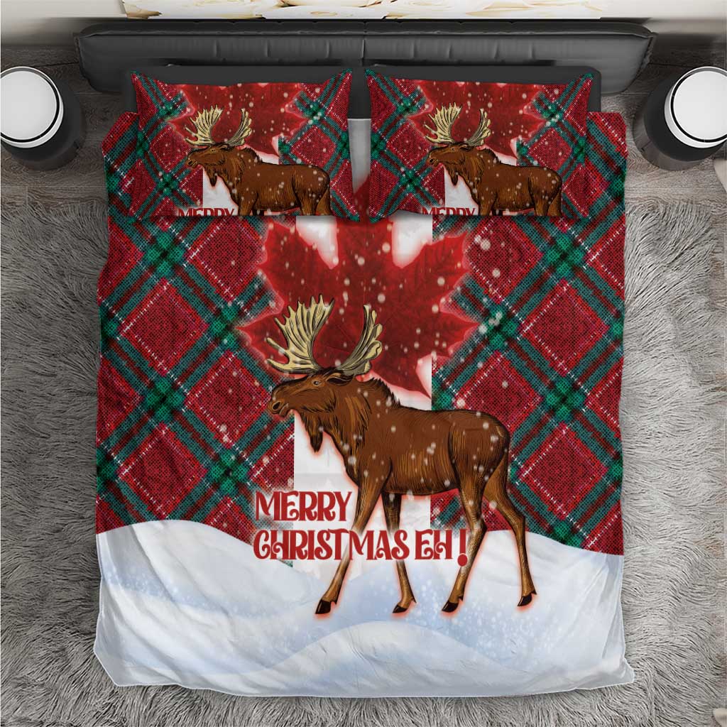 Canadian Christmas - Moose and Maple Retro Style Bedding Set