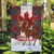 Canadian Christmas - Moose and Maple Retro Style Garden Flag