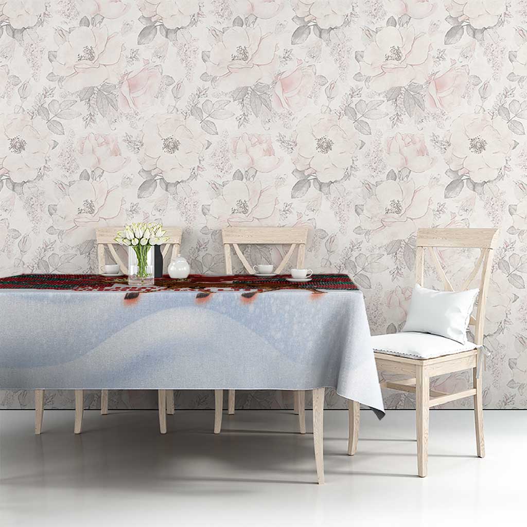 Canadian Christmas - Moose and Maple Retro Style Tablecloth