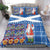 Santa Claus Thistle Scottish Christmas Bedding Set Tartan Pattern