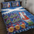 Santa Claus Thistle Scottish Christmas Quilt Bed Set Tartan Pattern