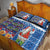 Santa Claus Thistle Scottish Christmas Quilt Bed Set Tartan Pattern