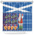 Santa Claus Thistle Scottish Christmas Shower Curtain Tartan Pattern