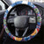 Santa Claus Thistle Scottish Christmas Steering Wheel Cover Tartan Pattern