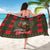 Santa and Higland Cows Scottish Christmas Sarong Tartan Pattern