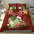 Hawaii Honu Mele Kalikimaka Bedding Set Santa Tropical Flower Aloha Summer Red Version LT03 - Polynesian Pride