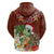 Hawaii Honu Mele Kalikimaka Hoodie Santa Tropical Flower Aloha Summer Red Version LT03 - Polynesian Pride