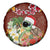 Hawaii Honu Mele Kalikimaka Spare Tire Cover Santa Tropical Flower Aloha Summer Red Version LT03 - Polynesian Pride