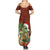 Hawaii Honu Mele Kalikimaka Summer Maxi Dress Santa Tropical Flower Aloha Summer Red Version LT03 - Polynesian Pride