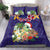 Hawaii Honu Mele Kalikimaka Bedding Set Santa Tropical Flower Aloha Summer Blue Version LT03 - Polynesian Pride