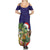 Hawaii Honu Mele Kalikimaka Summer Maxi Dress Santa Tropical Flower Aloha Summer Blue Version LT03 - Polynesian Pride