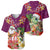 Hawaii Honu Mele Kalikimaka Baseball Jersey Santa Tropical Flower Aloha Summer Pink Version LT03 - Polynesian Pride