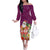 Hawaii Honu Mele Kalikimaka Family Matching Off Shoulder Long Sleeve Dress and Hawaiian Shirt Santa Tropical Flower Aloha Summer Pink Version LT03 Mom's Dress Pink - Polynesian Pride