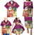 Hawaii Honu Mele Kalikimaka Family Matching Puletasi Dress and Hawaiian Shirt Santa Tropical Flower Aloha Summer Pink Version LT03 - Polynesian Pride
