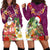 Hawaii Honu Mele Kalikimaka Hoodie Dress Santa Tropical Flower Aloha Summer Pink Version LT03 - Polynesian Pride