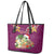 Hawaii Honu Mele Kalikimaka Leather Tote Bag Santa Tropical Flower Aloha Summer Pink Version LT03 - Polynesian Pride