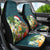 Hawaii Honu Mele Kalikimaka Car Seat Cover Santa Tropical Flower Aloha Summer Turquoise Version LT03 - Polynesian Pride