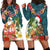 Hawaii Honu Mele Kalikimaka Hoodie Dress Santa Tropical Flower Aloha Summer Turquoise Version LT03 - Polynesian Pride