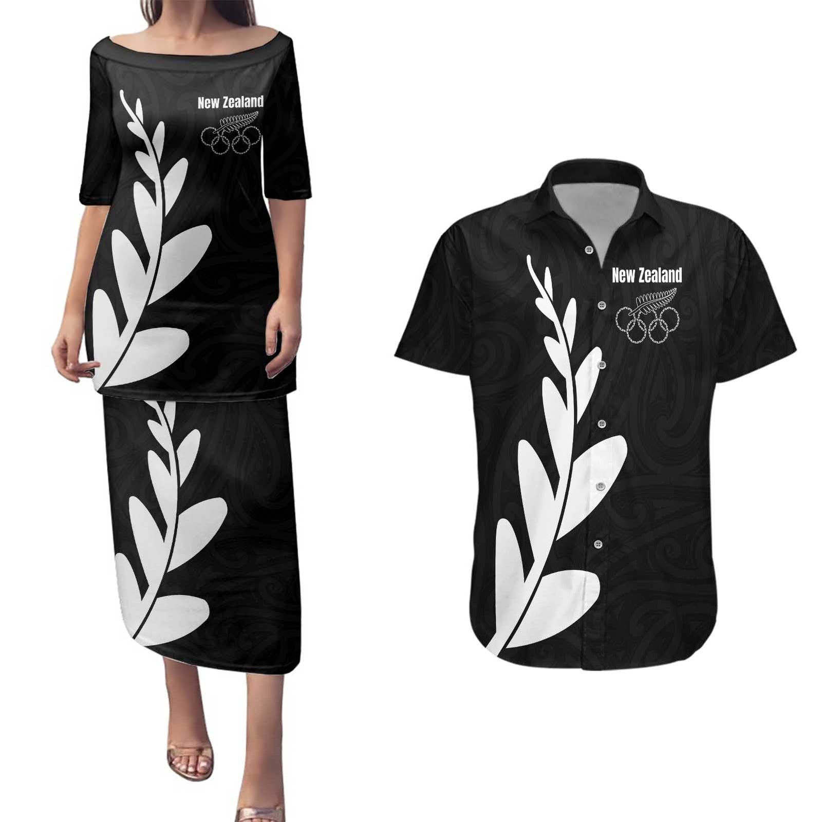 Personalised New Zealand Canoeing Special Jersey Couples Matching Puletasi and Hawaiian Shirt