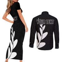 Personalised New Zealand Canoeing Special Jersey Couples Matching Short Sleeve Bodycon Dress and Long Sleeve Button Shirt