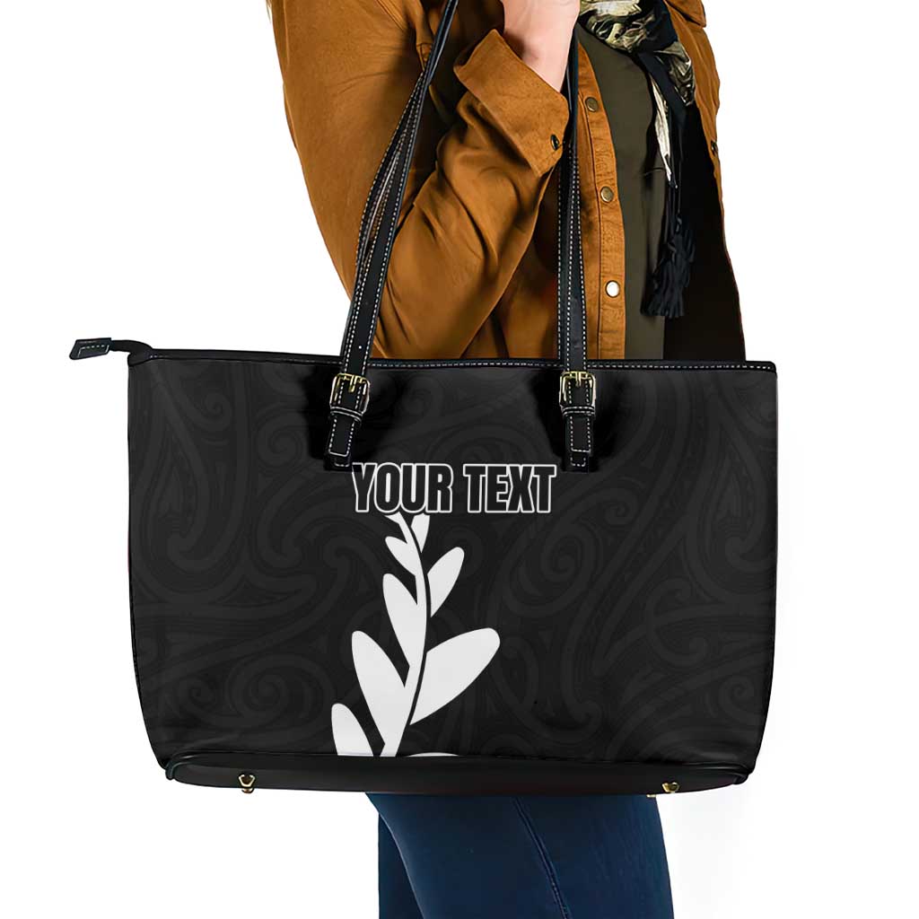 Personalised New Zealand Canoeing Special Jersey Leather Tote Bag