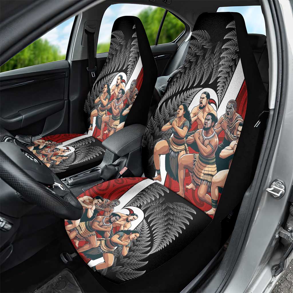 New Zealand Te Matatini Car Seat Cover Kapa Haka and Silver Fern - Maori Art Pattern