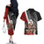 New Zealand Te Matatini Couples Matching Off The Shoulder Long Sleeve Dress and Hawaiian Shirt Kapa Haka and Silver Fern - Maori Art Pattern
