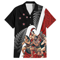 New Zealand Te Matatini Hawaiian Shirt Kapa Haka and Silver Fern - Maori Art Pattern