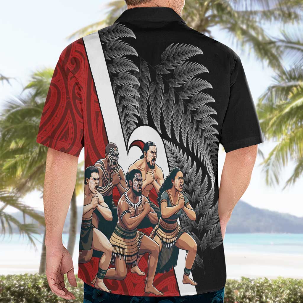New Zealand Te Matatini Hawaiian Shirt Kapa Haka and Silver Fern - Maori Art Pattern
