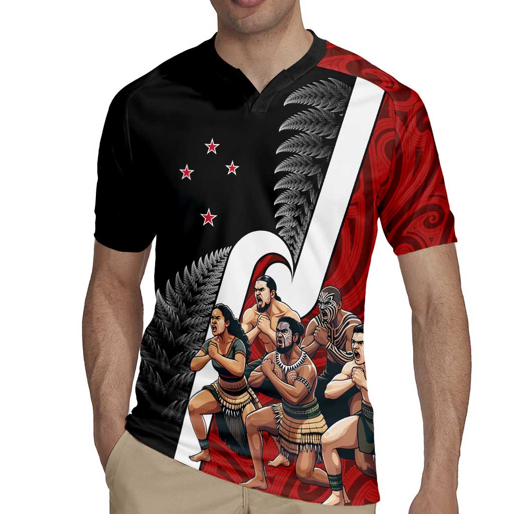 New Zealand Te Matatini Rugby Jersey Kapa Haka and Silver Fern - Maori Art Pattern