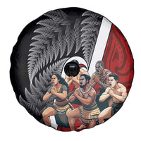 New Zealand Te Matatini Spare Tire Cover Kapa Haka and Silver Fern - Maori Art Pattern