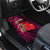 Pasifika Festival Car Mats Plumeria Turtles with Hibiscus - Polynesian Art Tattoo Pink Color