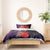 Pasifika Festival Bedding Set Plumeria Turtles with Hibiscus - Polynesian Art Tattoo Purple Color